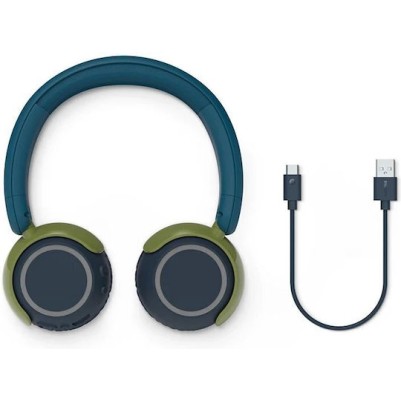 Philips TAK2000CT Ασύρματα / Ενσύρματα Παιδικά On Ear Ακουστικά με 2 ώρες Λειτουργίας Μπλε