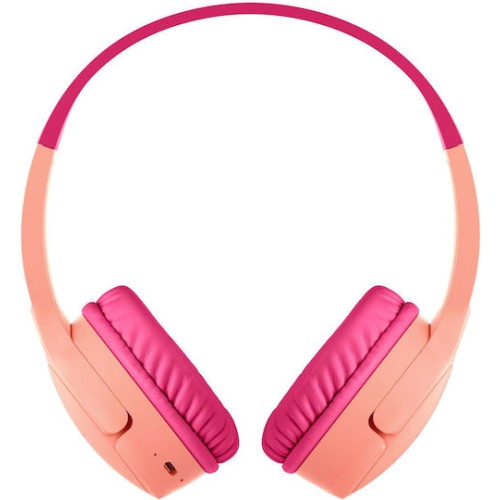 Belkin Soundform Ασύρματα / Ενσύρματα Παιδικά On Ear Ακουστικά με 30 ώρες Λειτουργίας Ροζ