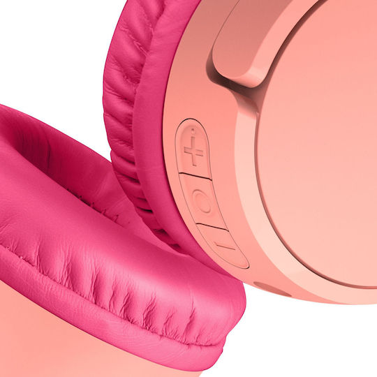 Belkin Soundform Ασύρματα / Ενσύρματα Παιδικά On Ear Ακουστικά με 30 ώρες Λειτουργίας Ροζ