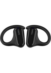 Belkin SoundForm ClearFit Open Ear Bluetooth Handsfree Ακουστικά με Αντοχή στον Ιδρώτα και Θήκη Φόρτισης Μαύρα