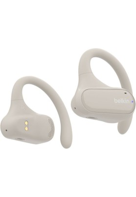 Belkin SoundForm ClearFit Open Ear Bluetooth Handsfree Ακουστικά με Αντοχή στον Ιδρώτα και Θήκη Φόρτισης Λευκά