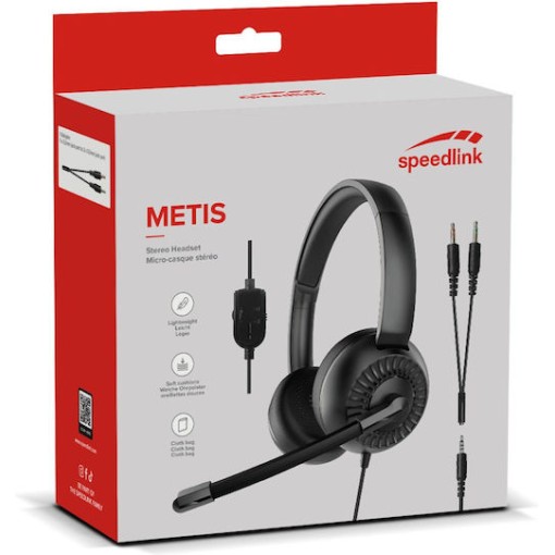 SpeedLink Metis On Ear Multimedia Ακουστικά με μικρόφωνο και σύνδεση 3.5mm Jack