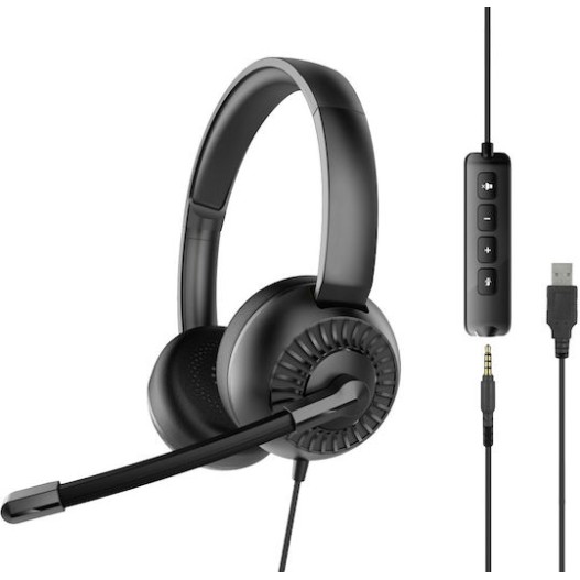 SpeedLink On Ear Multimedia Ακουστικά με μικρόφωνο και σύνδεση 3.5mm Jack SL-870007-BK