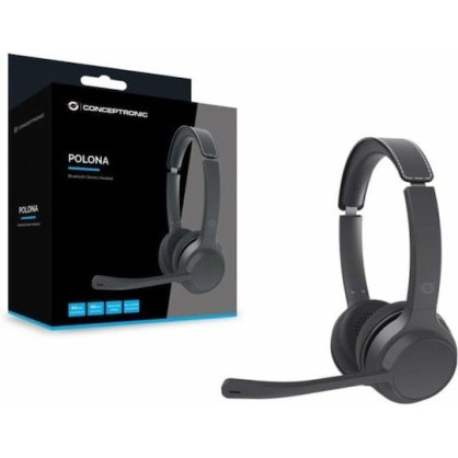Conceptronic Ασύρματα On Ear Multimedia Ακουστικά με μικρόφωνο και σύνδεση Bluetooth POLONA04B