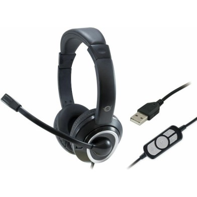 Conceptronic POLONA01B On Ear Multimedia Ακουστικά με μικροφωνο και σύνδεση USB-A