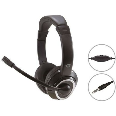 Conceptronic POLONA02BA On Ear Multimedia Ακουστικά με μικρόφωνο και σύνδεση 3.5mm Jack