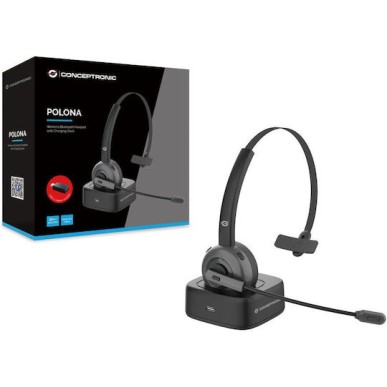 Conceptronic POLONA03BD Ασύρματα On Ear Multimedia Ακουστικά με μικρόφωνο και σύνδεση Bluetooth
