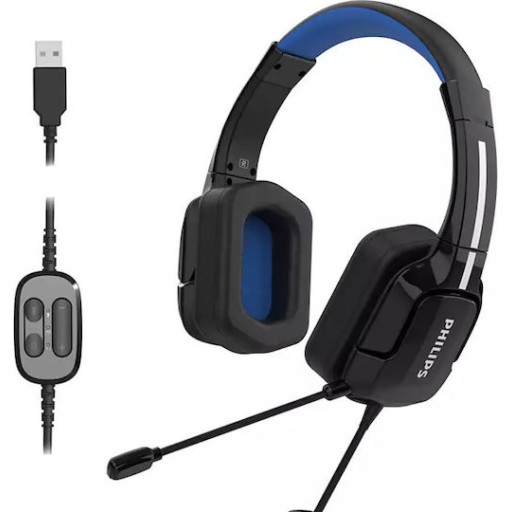 Philips 4000 Series TAGH401BL Over Ear Gaming Headset με σύνδεση USB