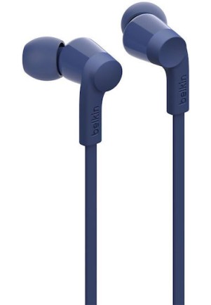 Belkin Rockstar In-ear Handsfree Ακουστικά με Βύσμα USB-C Μπλε