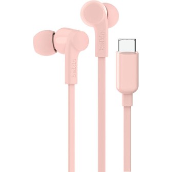 Belkin Rockstar In-ear Handsfree Ακουστικά με Βύσμα USB-C Ροζ