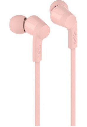 Belkin Rockstar In-ear Handsfree Ακουστικά με Βύσμα USB-C Ροζ