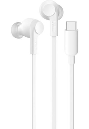 Belkin G3H0003hqWH In-ear Handsfree Ακουστικά με Βύσμα USB-C Λευκό