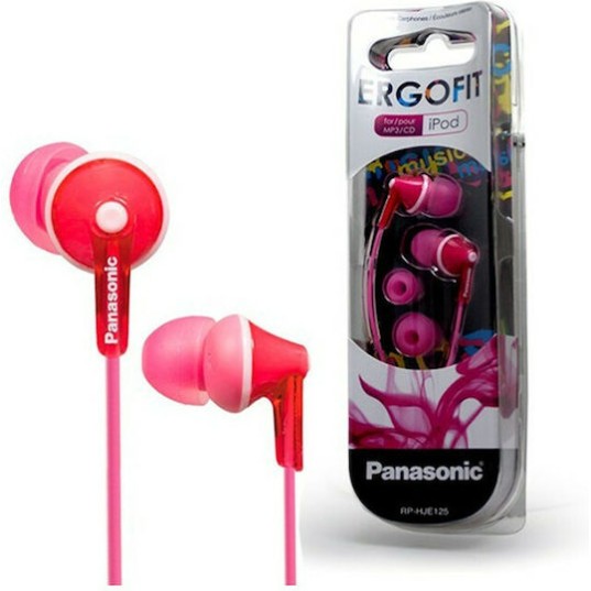 Panasonic Ακουστικά Ψείρες In Ear RP-HJE125 Ροζ
