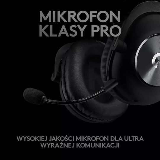 Logitech G Pro X & Premium Headset Stand Over Ear Gaming Headset με σύνδεση USB / 3.5mm