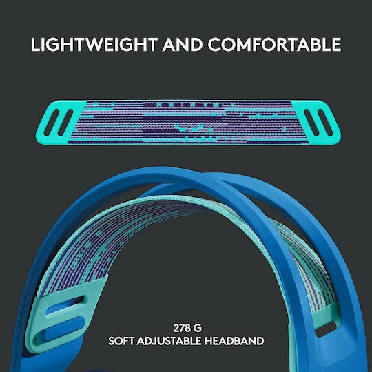 Logitech G733 Ασύρματο Over Ear Gaming Headset με σύνδεση USB Μπλε