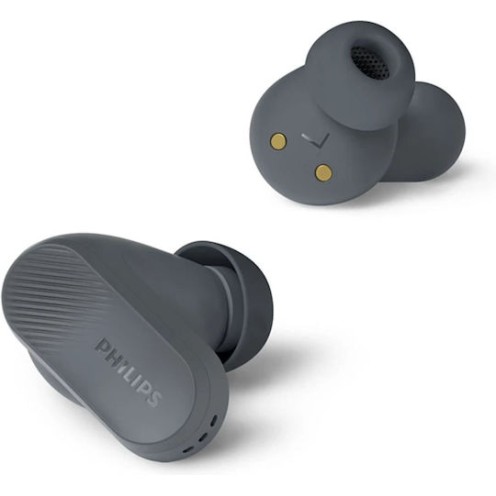 Philips TAT3509 In-ear Bluetooth Handsfree Ακουστικά με Αντοχή στον Ιδρώτα και Θήκη Φόρτισης Γκρι