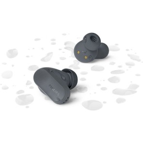 Philips TAT3509 In-ear Bluetooth Handsfree Ακουστικά με Αντοχή στον Ιδρώτα και Θήκη Φόρτισης Γκρι
