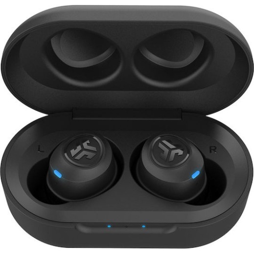 Jlab JBuds Air Bluetooth Handsfree Ακουστικά με Αντοχή στον Ιδρώτα και Θήκη Φόρτισης Μαύρα