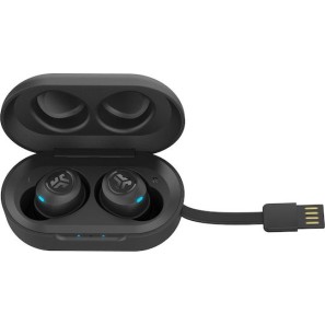 Jlab JBuds Air Bluetooth Handsfree Ακουστικά με Αντοχή στον Ιδρώτα και Θήκη Φόρτισης Μαύρα