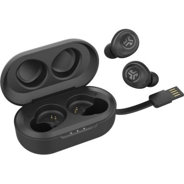 Jlab JBuds Air Bluetooth Handsfree Ακουστικά με Αντοχή στον Ιδρώτα και Θήκη Φόρτισης Μαύρα