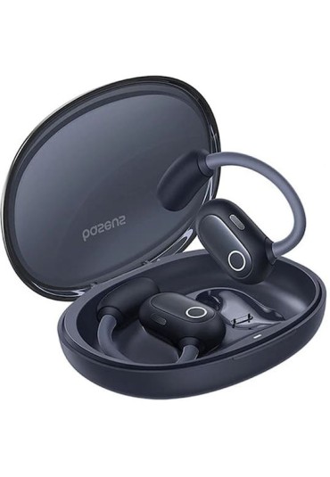 Baseus Eli Sport 1 PM20A Open Ear Bluetooth Handsfree Ακουστικά με Αντοχή στον Ιδρώτα και Θήκη Φόρτισης Μαύρα