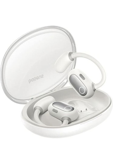 Baseus Eli Sport 1 PM20A Open Ear Bluetooth Handsfree Ακουστικά με Αντοχή στον Ιδρώτα και Θήκη Φόρτισης Stellar White