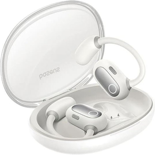 Baseus Eli Sport 1 PM20A Open Ear Bluetooth Handsfree Ακουστικά με Αντοχή στον Ιδρώτα και Θήκη Φόρτισης Stellar White