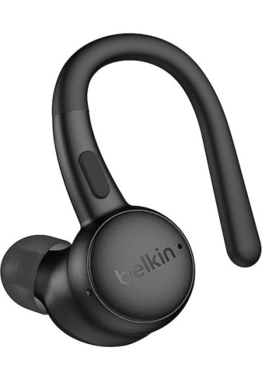Belkin SoundForm ActiveFit In-ear Bluetooth Handsfree Ακουστικά με Αντοχή στον Ιδρώτα και Θήκη Φόρτισης Μαύρα