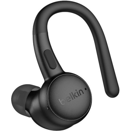 Belkin SoundForm ActiveFit In-ear Bluetooth Handsfree Ακουστικά με Αντοχή στον Ιδρώτα και Θήκη Φόρτισης Μαύρα