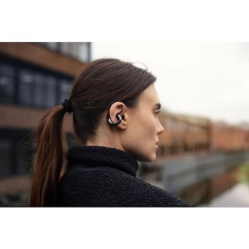 Boompods Open Ear Bluetooth Handsfree Ακουστικά με Αντοχή στον Ιδρώτα και Θήκη Φόρτισης Μαύρα