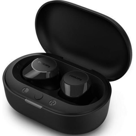 Philips TAT1209 In-ear Bluetooth Handsfree Ακουστικά με Αντοχή στον Ιδρώτα και Θήκη Φόρτισης Μαύρα