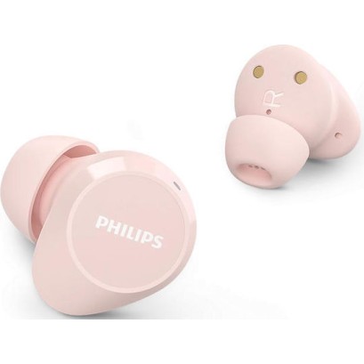 Philips TAT1209 In-ear Bluetooth Handsfree Ακουστικά με Αντοχή στον Ιδρώτα και Θήκη Φόρτισης Ροζ