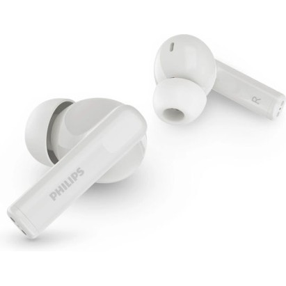 Philips TAT2520WT In-ear Bluetooth Handsfree Ακουστικά με Αντοχή στον Ιδρώτα και Θήκη Φόρτισης Λευκά