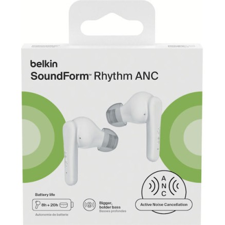 Belkin SoundForm Rhythm In-ear Bluetooth Handsfree Ακουστικά Λευκά