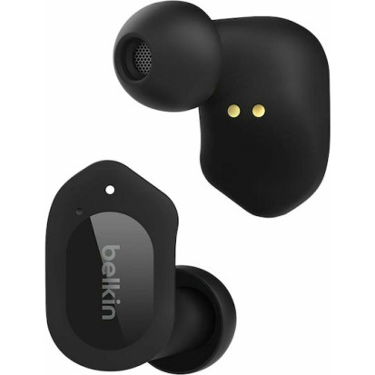 Belkin Soundform Play True In-ear Bluetooth Handsfree Ακουστικά με Αντοχή στον Ιδρώτα και Θήκη Φόρτισης Μαύρα