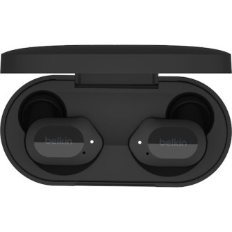 Belkin Soundform Play True In-ear Bluetooth Handsfree Ακουστικά με Αντοχή στον Ιδρώτα και Θήκη Φόρτισης Μαύρα