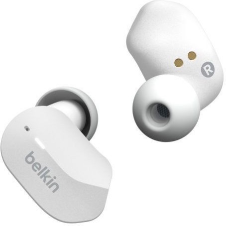 Belkin Soundform Play True In-ear Bluetooth Handsfree Ακουστικά με Αντοχή στον Ιδρώτα και Θήκη Φόρτισης Λευκά