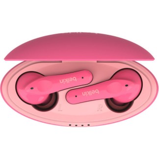 Belkin Soundform Nano In-ear Bluetooth Handsfree Ακουστικά με Αντοχή στον Ιδρώτα και Θήκη Φόρτισης Ροζ