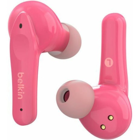 Belkin Soundform Nano In-ear Bluetooth Handsfree Ακουστικά με Αντοχή στον Ιδρώτα και Θήκη Φόρτισης Ροζ