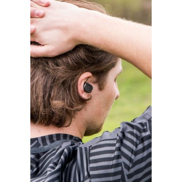 Lenco EPB-440 In-ear Bluetooth Handsfree Ακουστικά με Αντοχή στον Ιδρώτα και Θήκη Φόρτισης Μαύρα