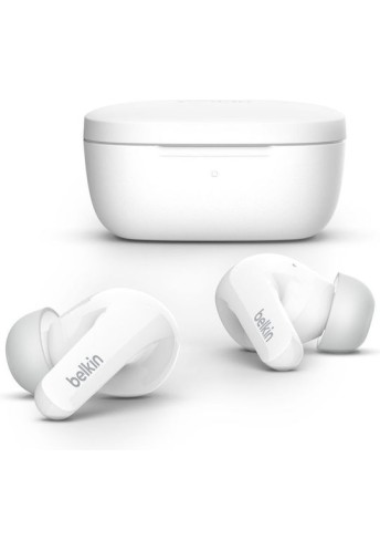 Belkin Soundform Flow In-ear Bluetooth Handsfree Ακουστικά με Αντοχή στον Ιδρώτα και Θήκη Φόρτισης Λευκά