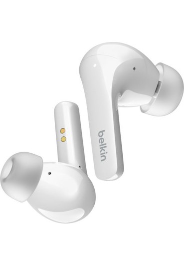 Belkin Soundform Flow In-ear Bluetooth Handsfree Ακουστικά με Αντοχή στον Ιδρώτα και Θήκη Φόρτισης Λευκά