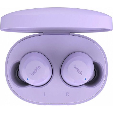 Belkin Soundform Bolt Earbud Bluetooth Handsfree Ακουστικά με Αντοχή στον Ιδρώτα και Θήκη Φόρτισης Lavender