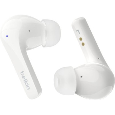 Belkin SoundForm Motion In-ear Bluetooth Handsfree Ακουστικά με Αντοχή στον Ιδρώτα και Θήκη Φόρτισης Λευκά