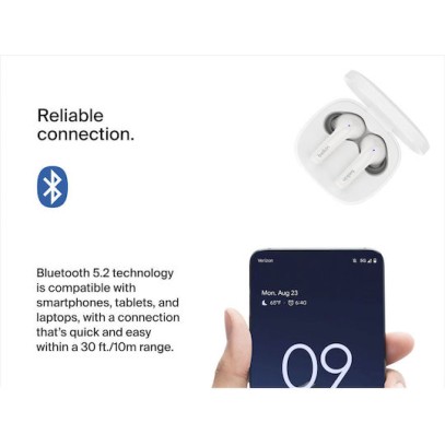Belkin SoundForm Motion In-ear Bluetooth Handsfree Ακουστικά με Αντοχή στον Ιδρώτα και Θήκη Φόρτισης Λευκά