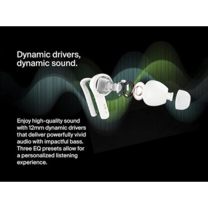 Belkin SoundForm Motion In-ear Bluetooth Handsfree Ακουστικά με Αντοχή στον Ιδρώτα και Θήκη Φόρτισης Λευκά