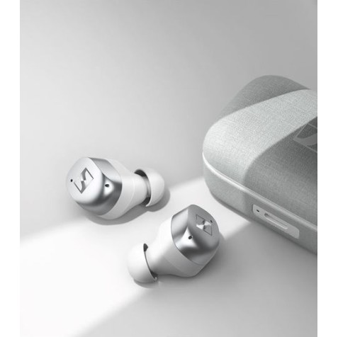Sennheiser Momentum True Wireless 4 In-ear Bluetooth Handsfree Ακουστικά με Θήκη Φόρτισης White Silver