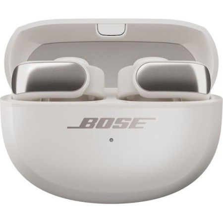 Bose Ultra Open Earbuds Bluetooth Handsfree Ακουστικά με Αντοχή στον Ιδρώτα και Θήκη Φόρτισης White Smoke