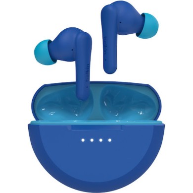Belkin SoundForm Nano 2 In-ear Bluetooth Handsfree Ακουστικά με Αντοχή στον Ιδρώτα και Θήκη Φόρτισης Μπλε