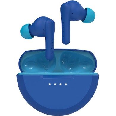 Belkin SoundForm Nano 2 In-ear Bluetooth Handsfree Ακουστικά με Αντοχή στον Ιδρώτα και Θήκη Φόρτισης Μπλε